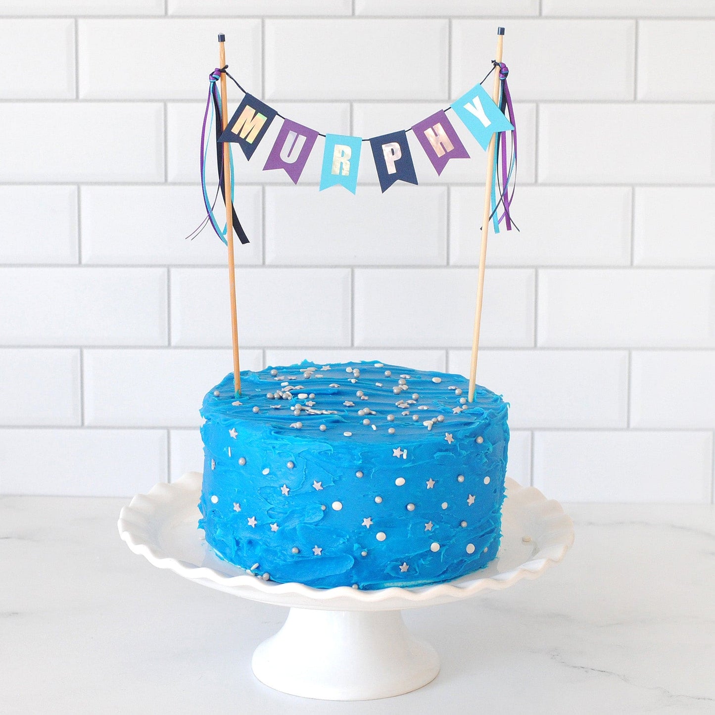 Galaxy Outer Space Cake Topper