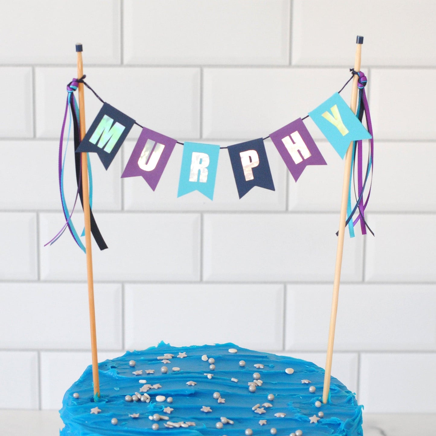 Galaxy Outer Space Cake Topper