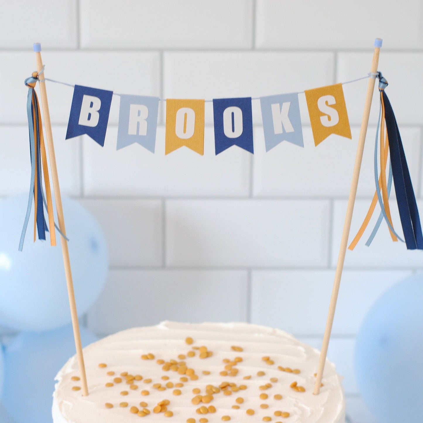 Blue Dog Cartoon Colors Cake Topper
