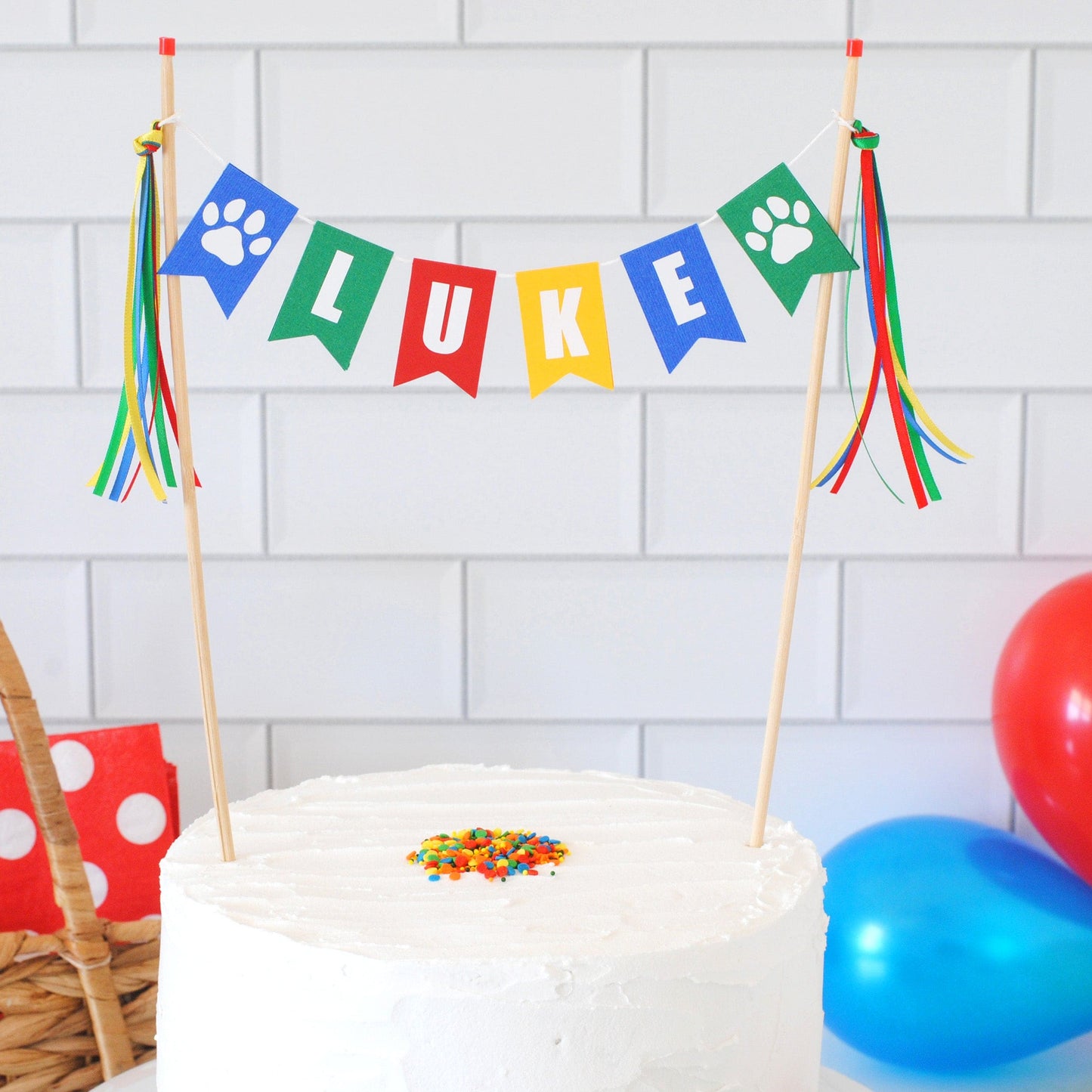 Paw Print Cake Topper