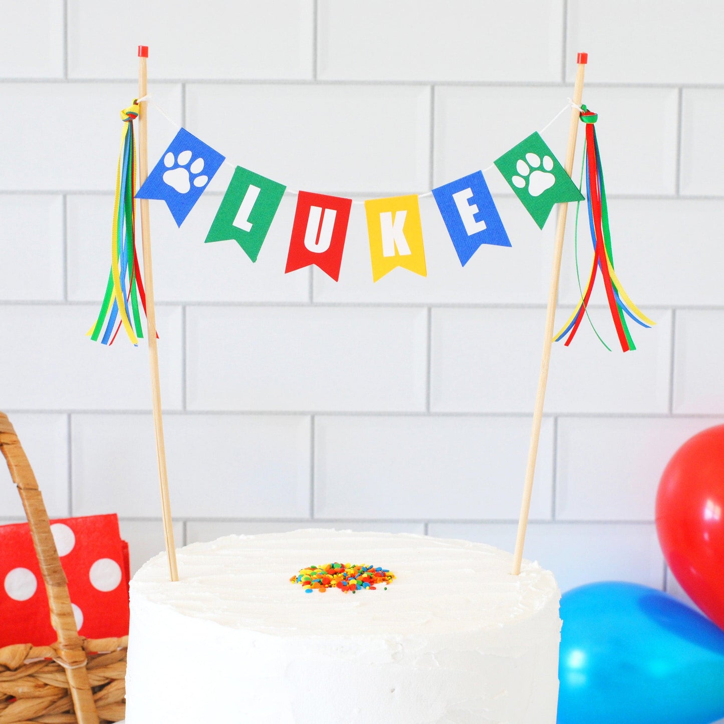 Paw Print Cake Topper