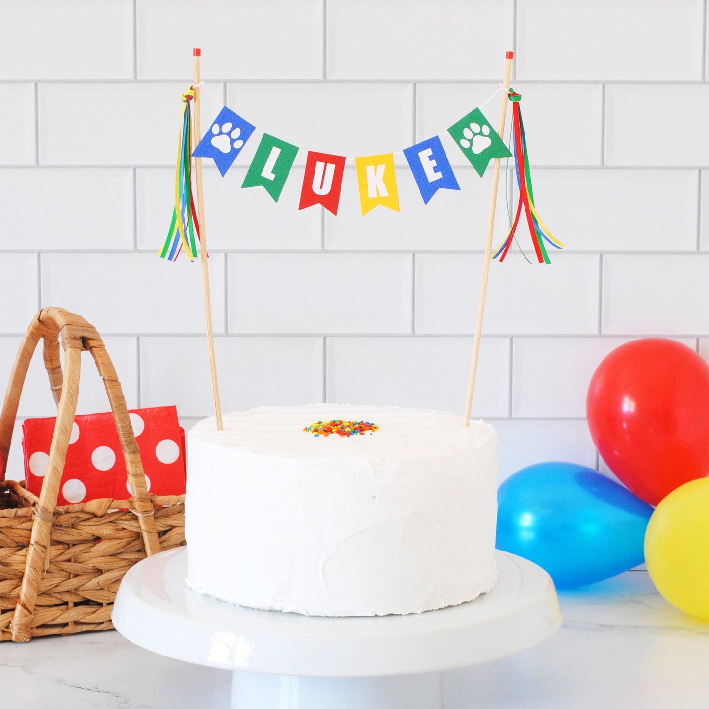 Paw Print Cake Topper