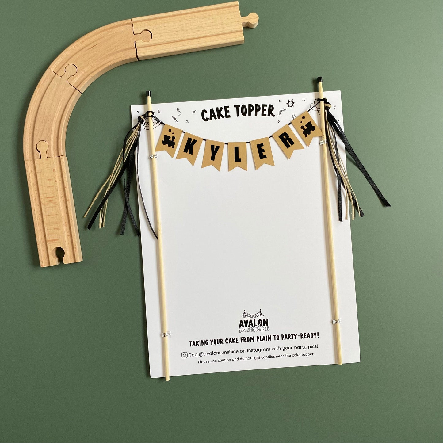 train theme birthday cake topper for kids birthday | personalized cake toppers by Avalon Sunshine