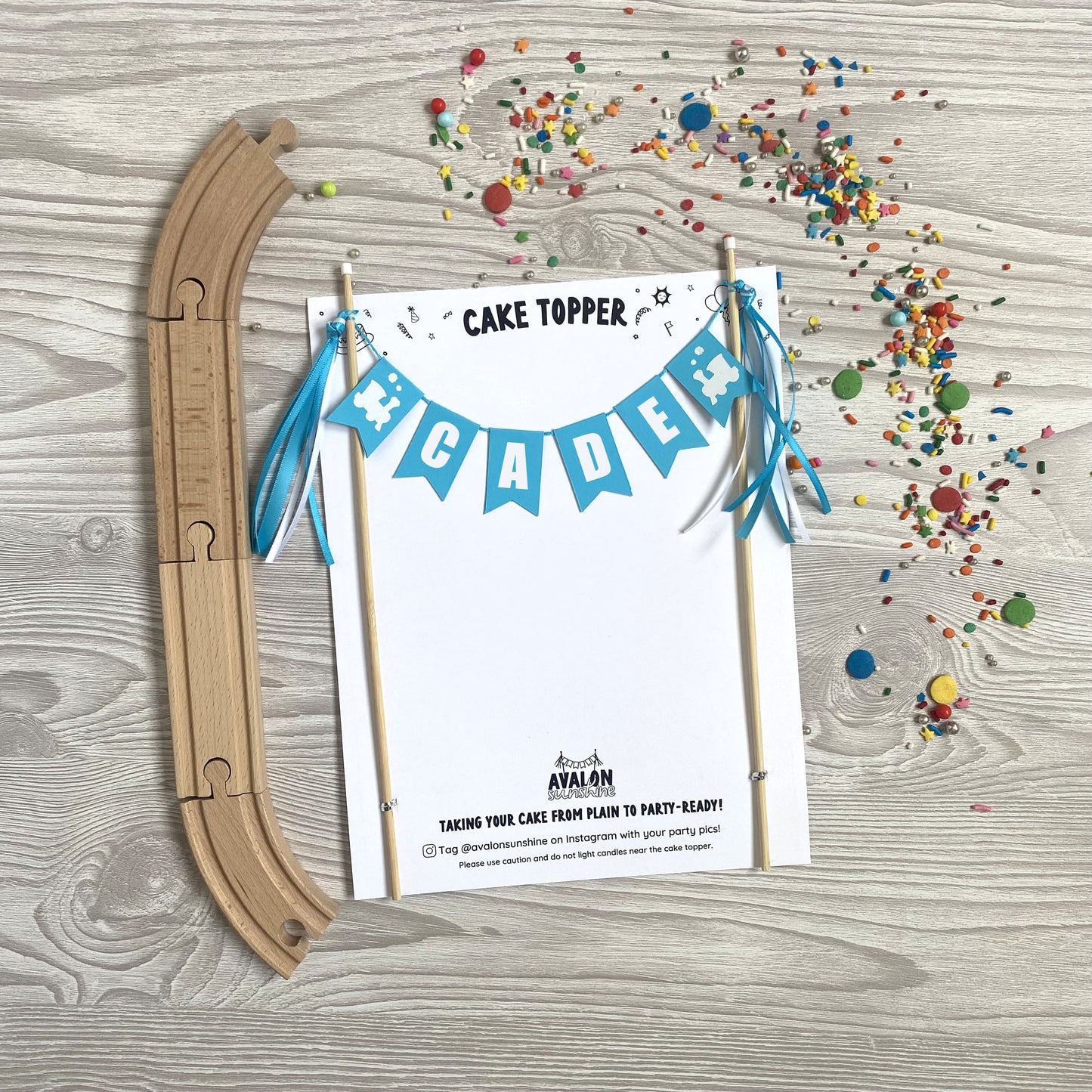 train theme birthday cake topper personalized with name | cake toppers by Avalon Sunshine