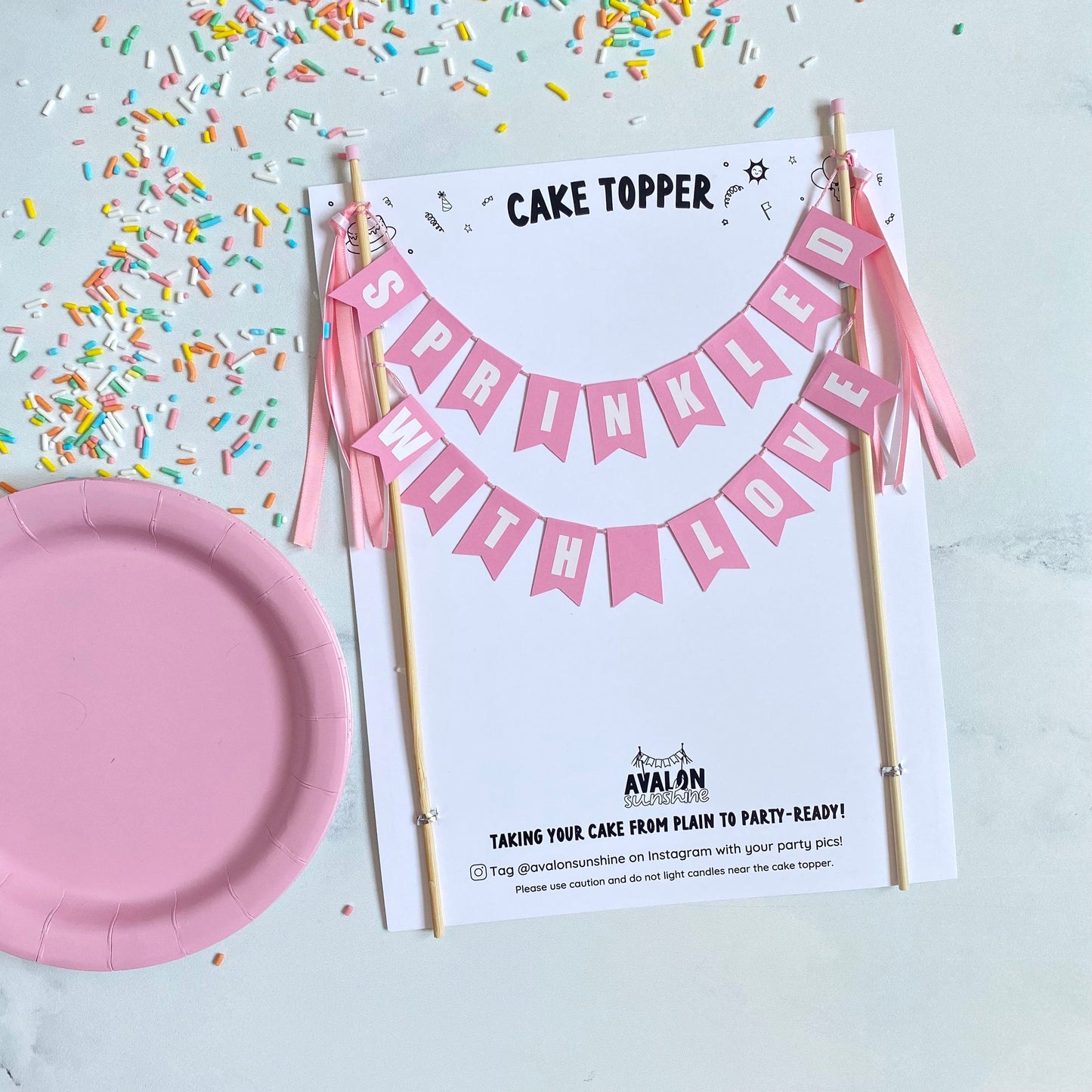 Two tier custom message cake topper for baby shower | personalized cake toppers by Avalon Sunshine