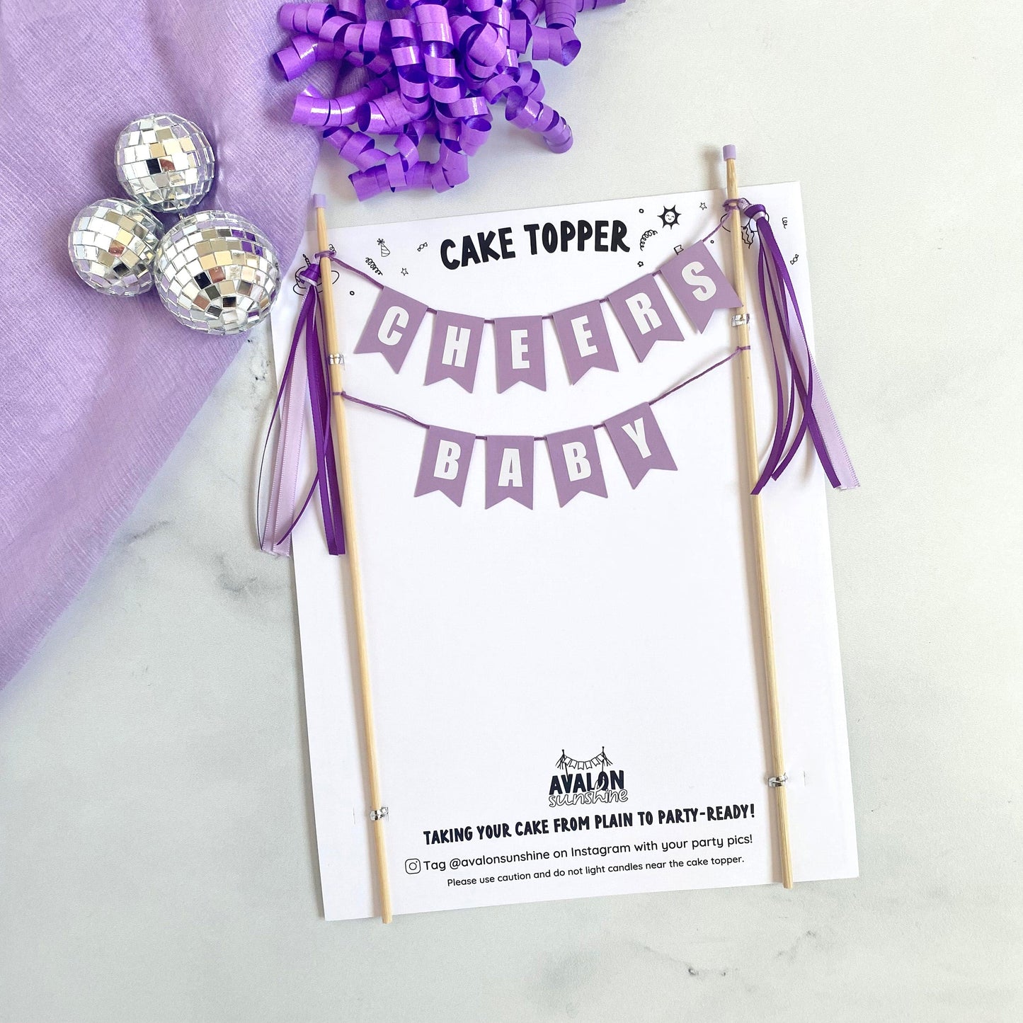 custom message cake topper two rows | personalized cake toppers by Avalon Sunshine