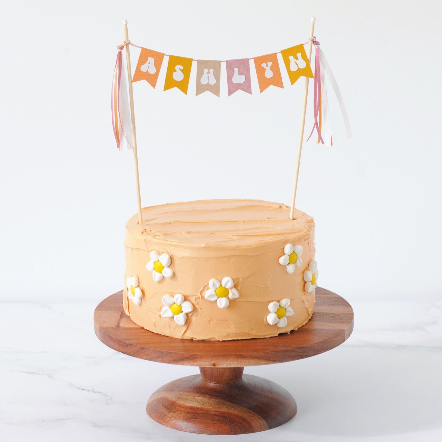 Groovy Retro Name Cake Topper