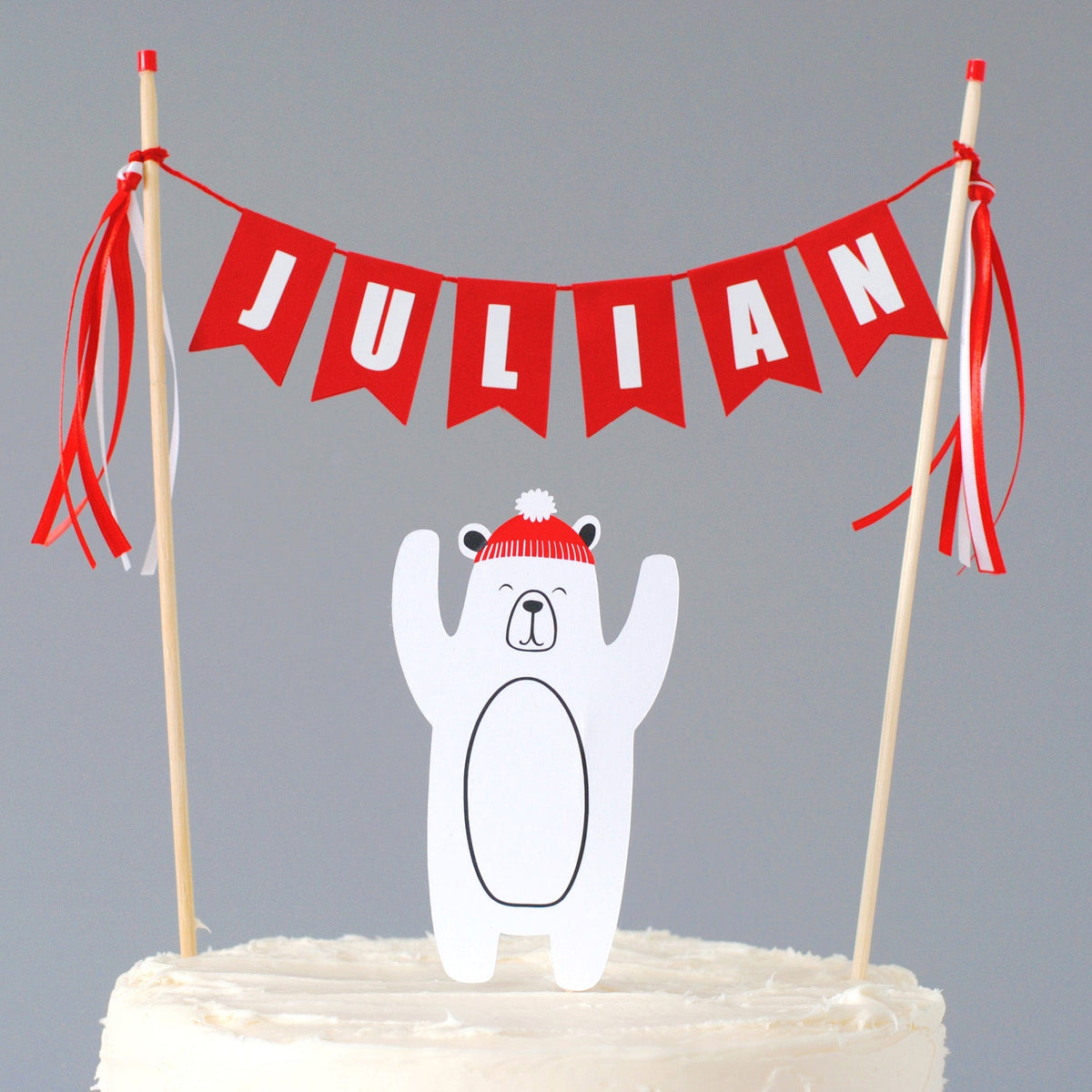 Polar Bear Cake Topper  Cake Toppers by Avalon Sunshine