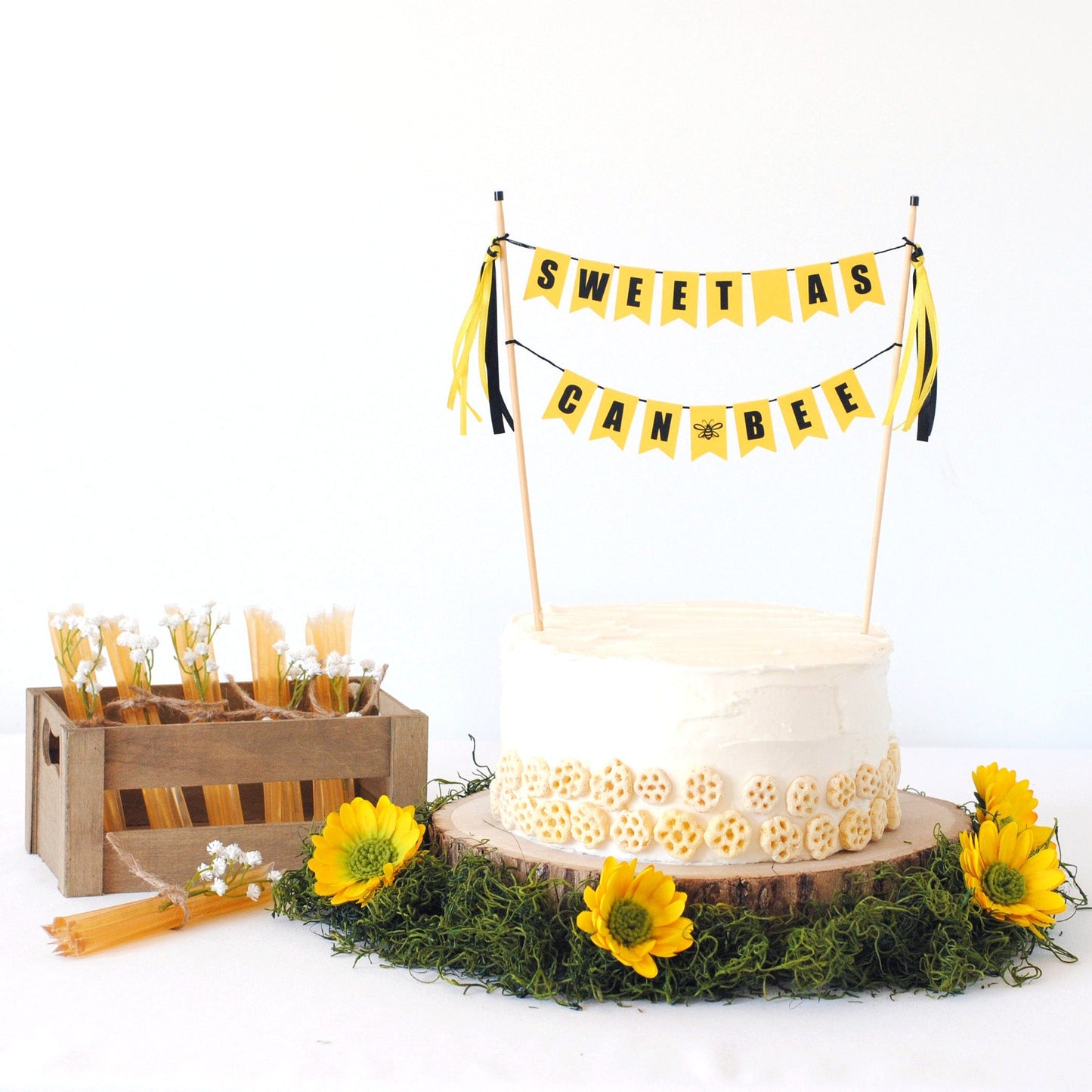 SWEET AS CAN BEE cake topper | made by Avalon Sunshine