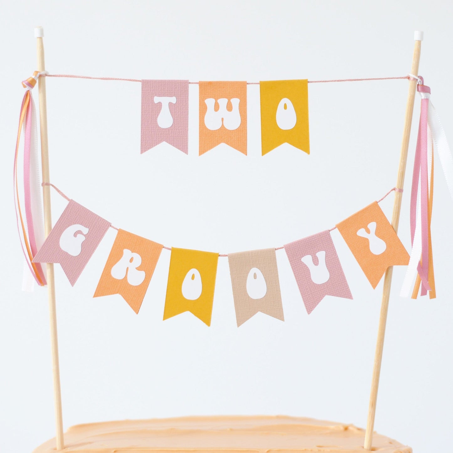 TWO GROOVY birthday cake topper for retro hippie theme 2nd birthday | personalized cake toppers by Avalon Sunshine