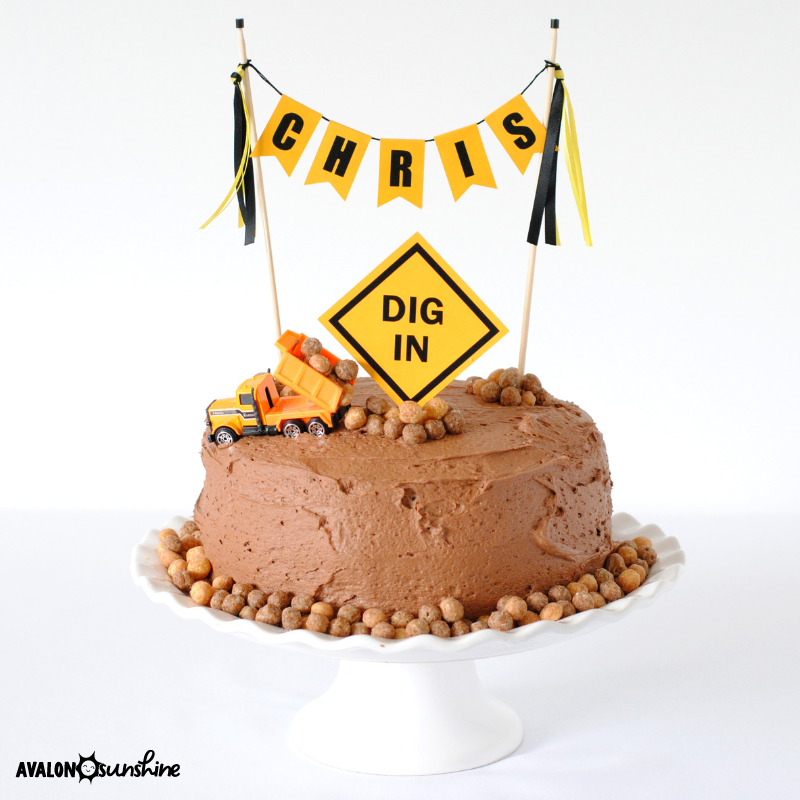 Construction Cake Idea for Construction Birthday Party