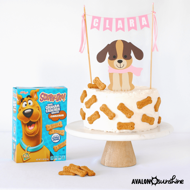 Easy Cake idea for a puppy party | Avalon Sunshine Cake Toppers