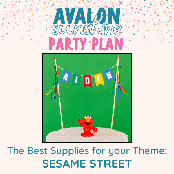 Sesame Street Party Plan | personalized cake toppers by Avalon Sunshine