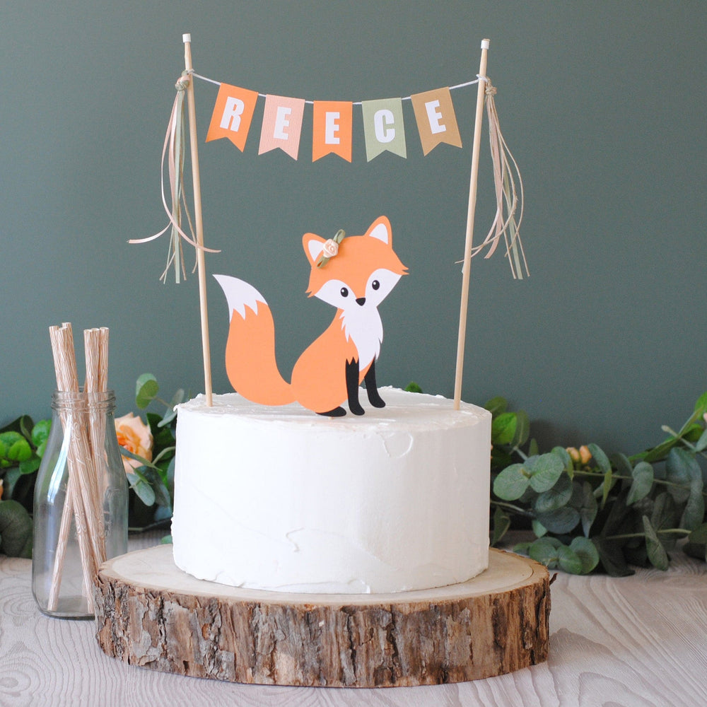 The Woodland Fox Fondant Cake Topper - Celebration Cakes & Toppers