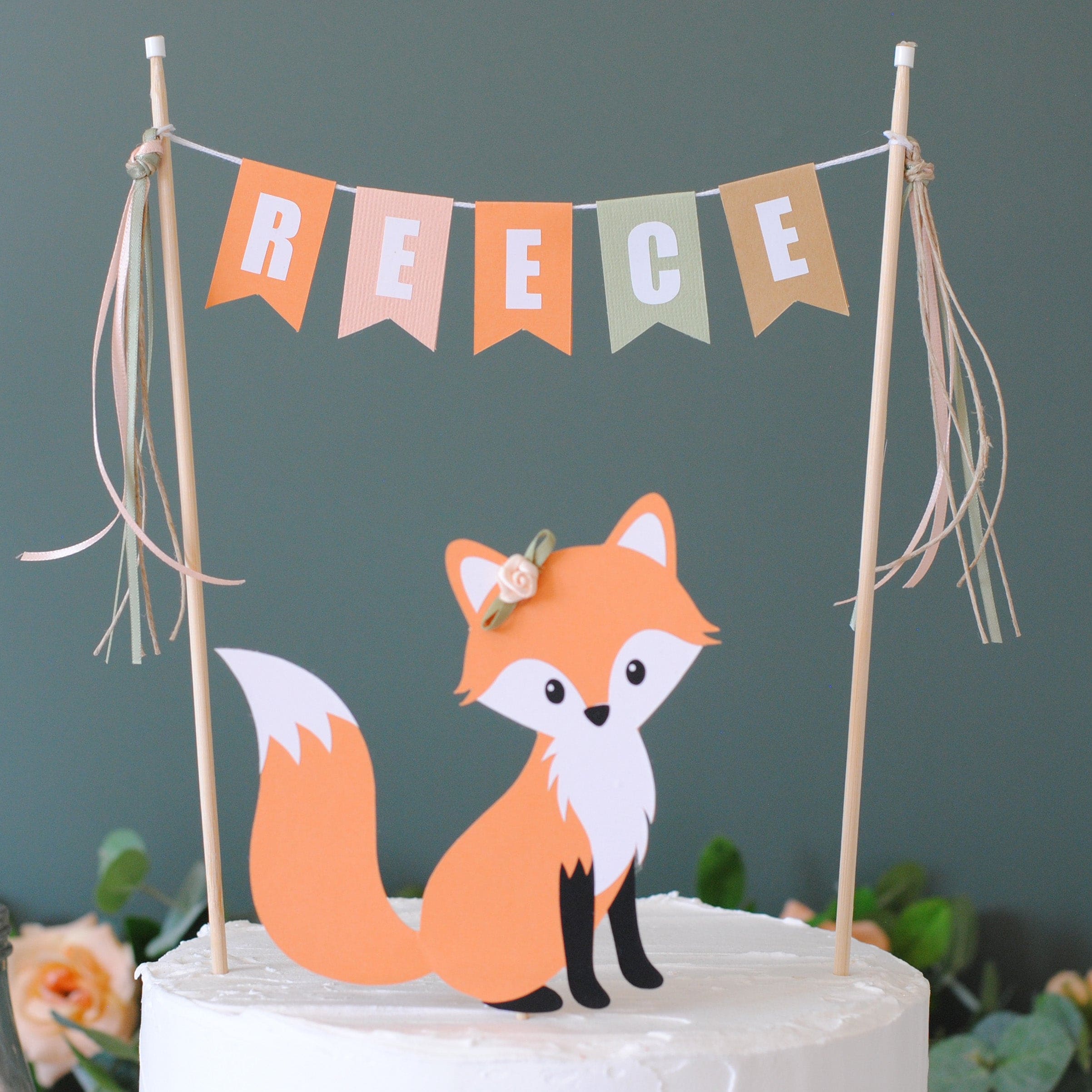 A fox cake I got to make for a baby shower! : r/Cakes