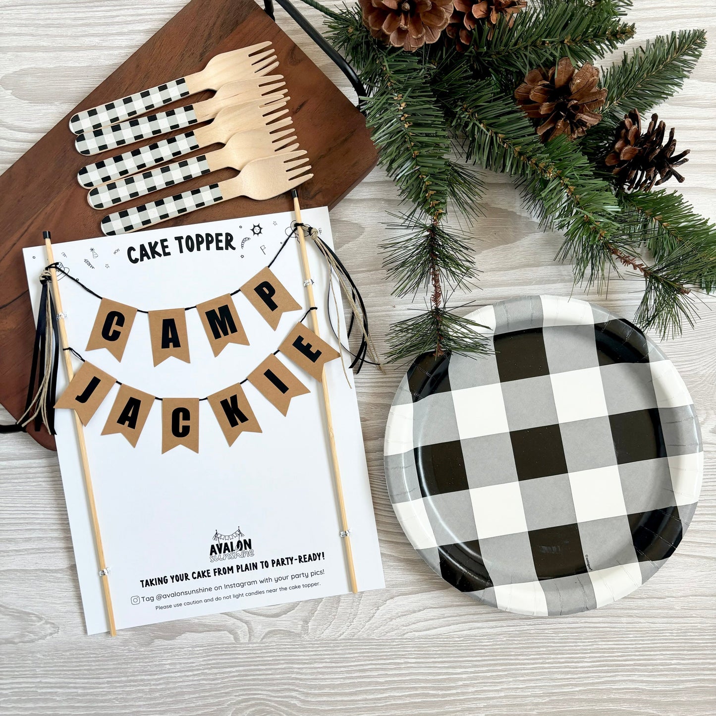 Camp Cake Topper | Cake Toppers by Avalon Sunshine