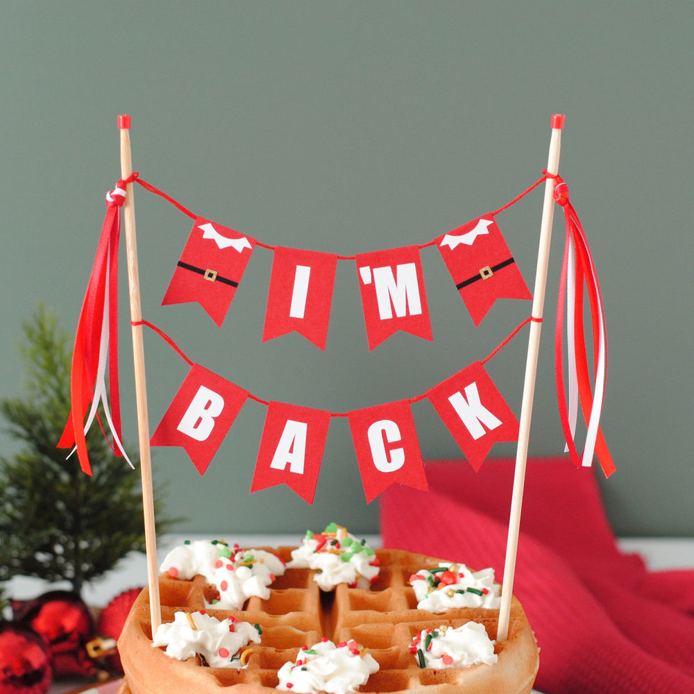 
                  
                    I'm Back Cake topper for Welcome back breakfast for christmas elf | cake toppers by Avalon Sunshine
                  
                