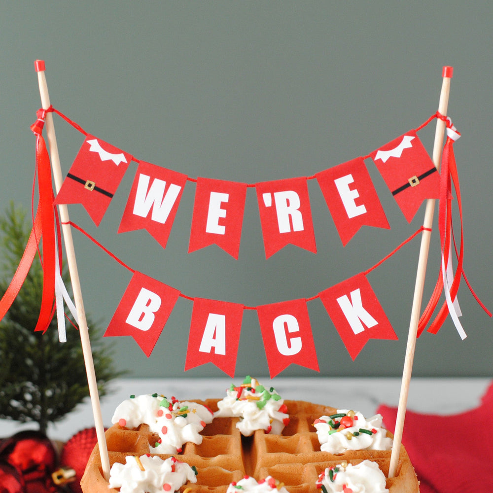 
                  
                    we're back cake topper for christmas elf welcome back breakfast | cake toppers by Avalon Sunshine
                  
                