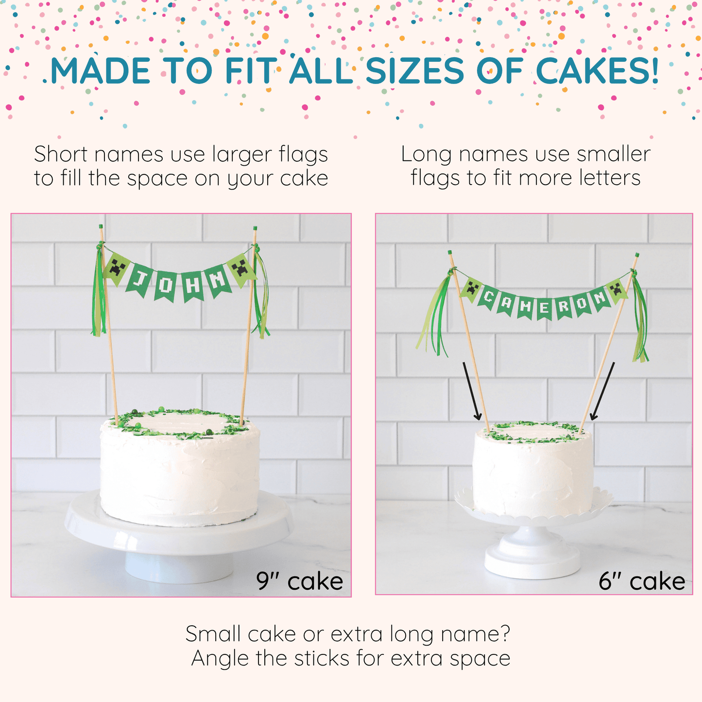 
                  
                    Pixel Block Cake Topper
                  
                