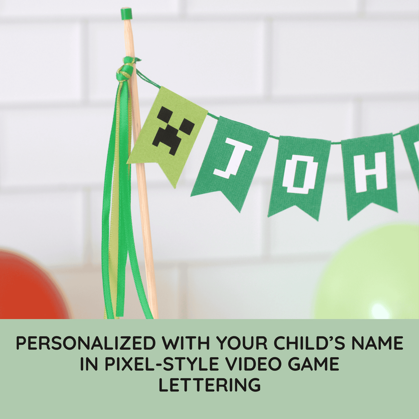 
                  
                    Pixel Block Cake Topper
                  
                