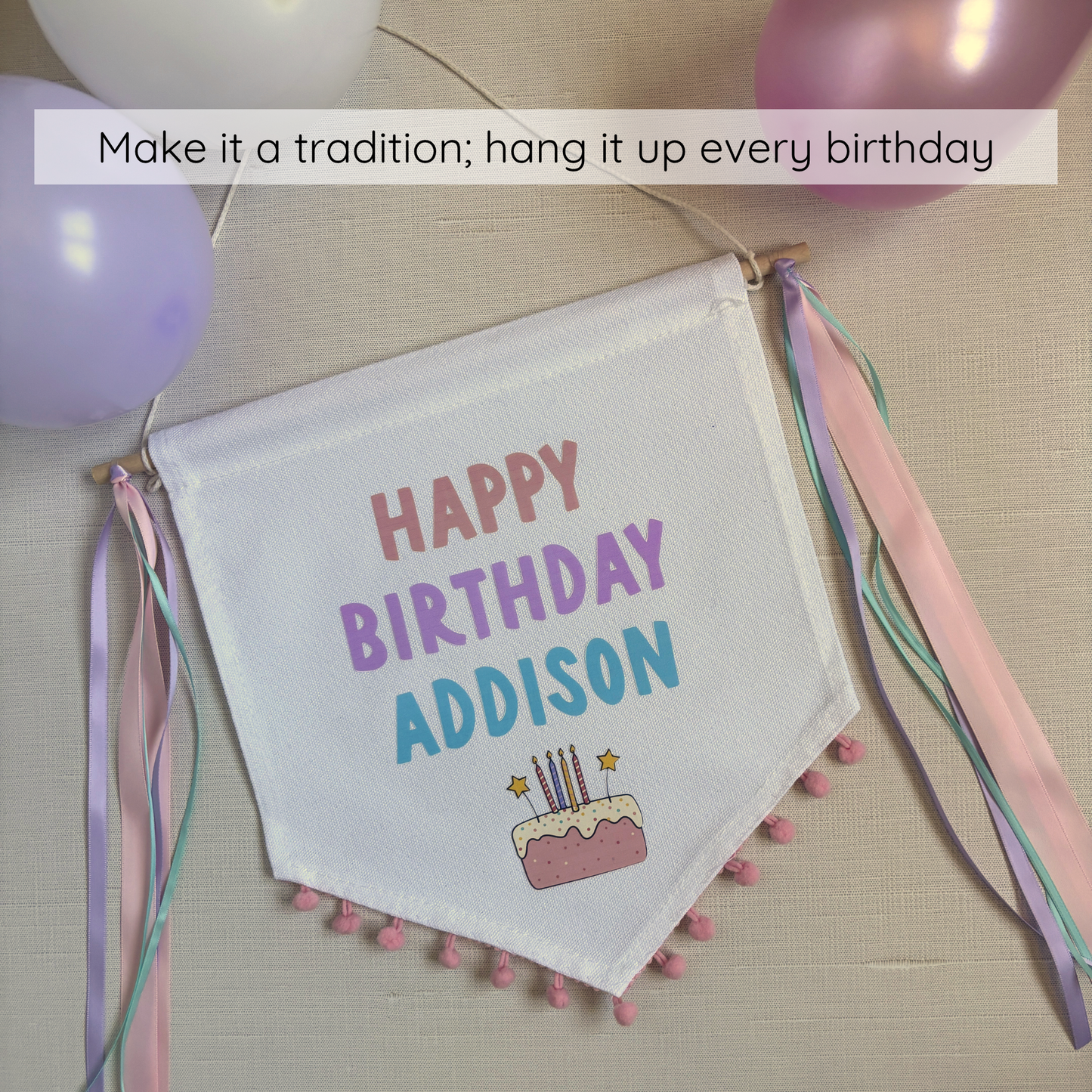 
                  
                    Pink Cake Birthday Banner
                  
                