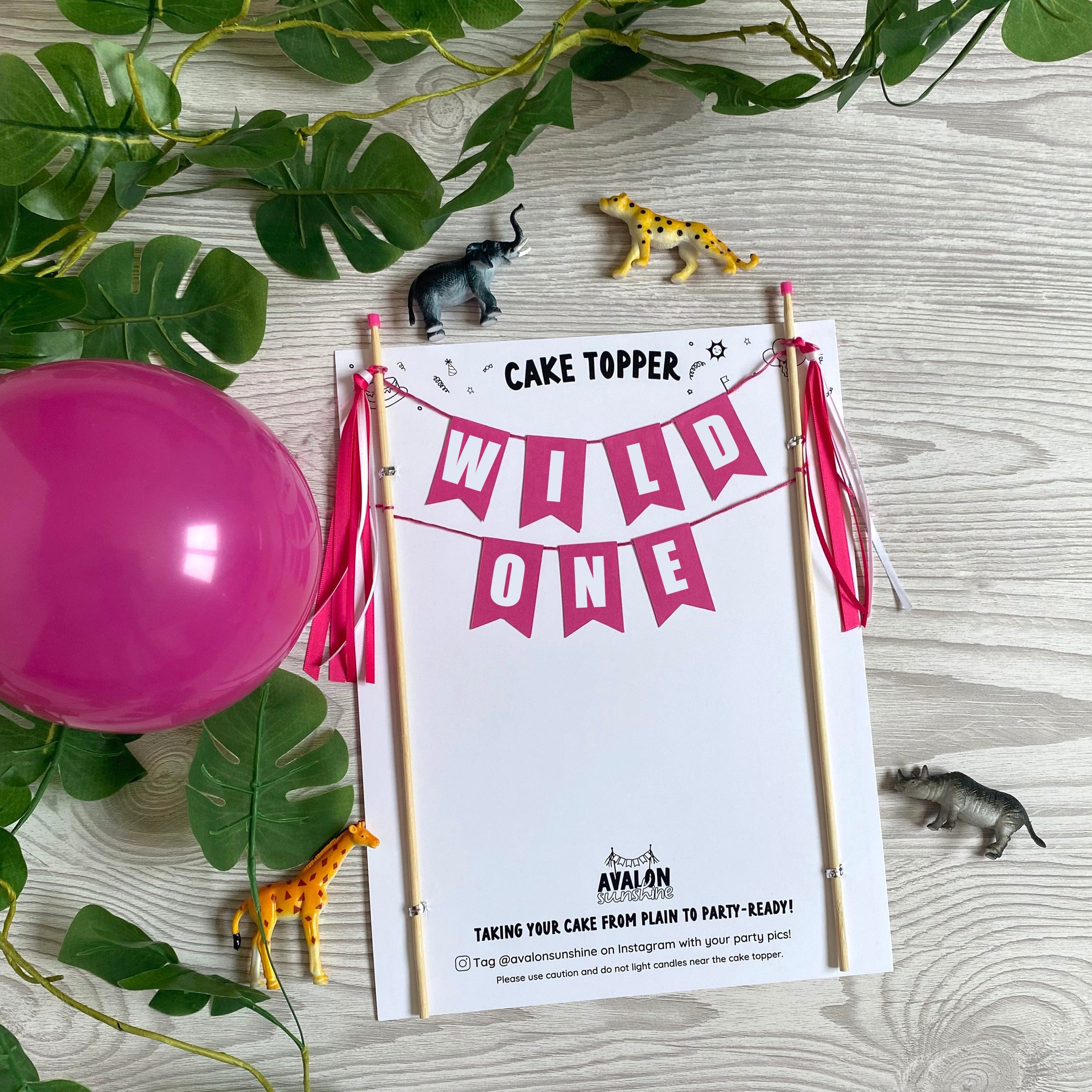 WILD ONE Cake Topper | Cake Toppers by Avalon Sunshine