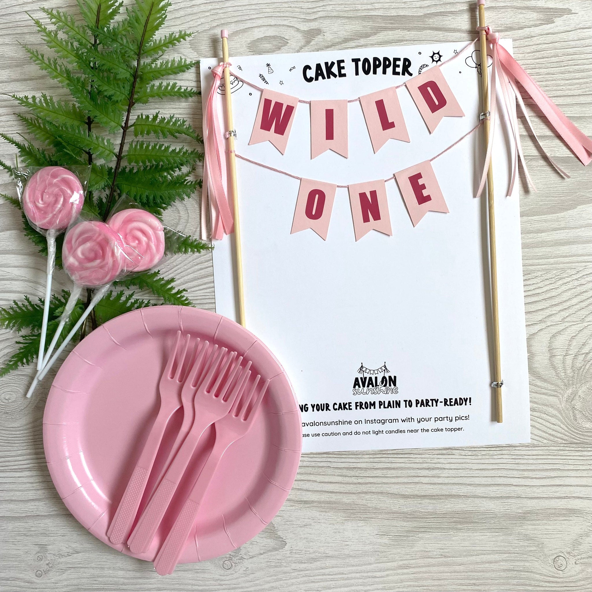 WILD ONE Cake Topper | Cake Toppers by Avalon Sunshine