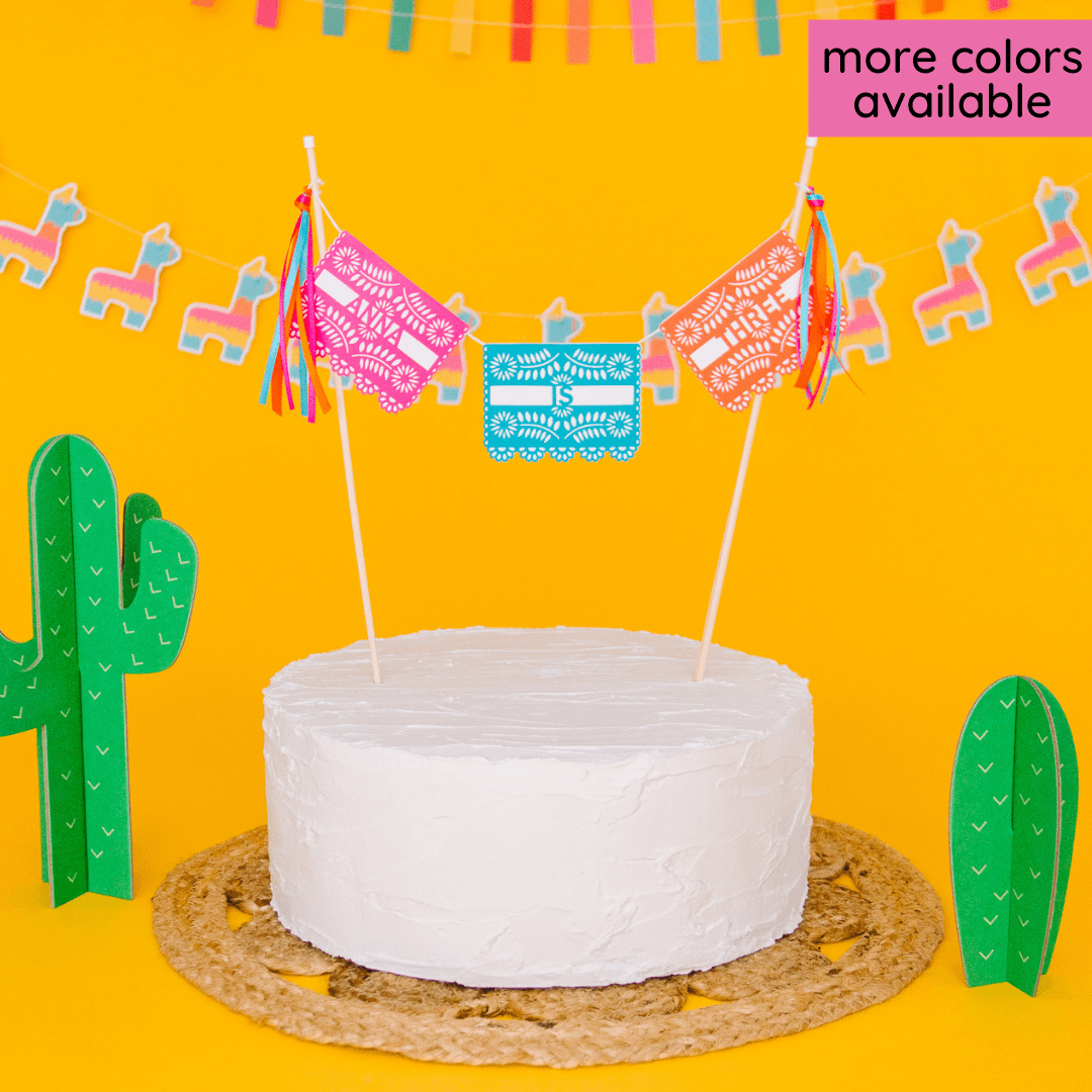 Happy Cinco De Mayo Cake Topper - Mexican Fiesta Party Decorations, Glitter Cake Decor